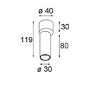 Modular Nyto Surface Adjustable 30 Round 1x LED DE | Ceiling lamp / Wall lamp