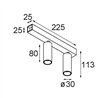 Modular Nyto Surface Adjustable 30 Square 2x LED DE | Deckenlampe / Wandlampe