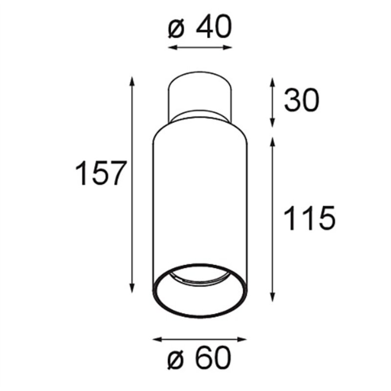 Modular Nyto Surface Adjustable 60 Round 1x LED DE | Deckenlampe / Wandlampe