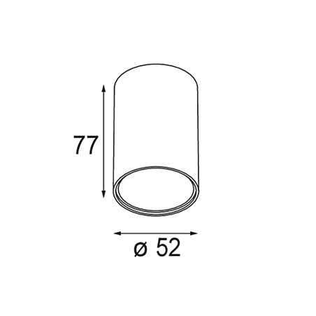 Modular Smart Tube Surface 48 Outdoor 1x DE | Ceiling lamp