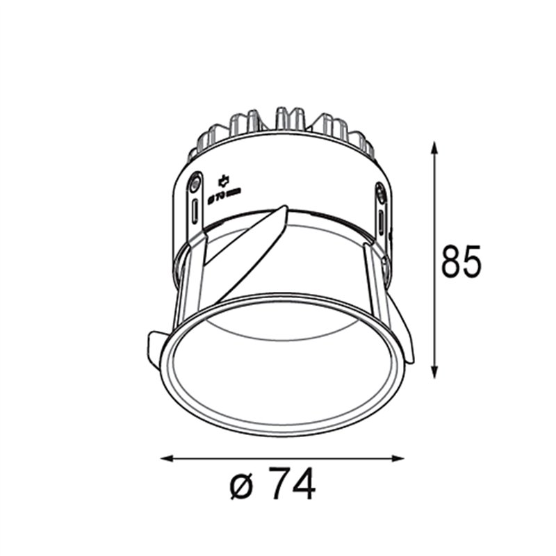 Modular Thimble Recessed 74 Outdoor 1x IP55 LED DE | Einbauspot