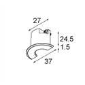 Modular Track 48V Endplate Round (For Recessed Mounting) (2)