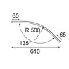 Modular Track 48V Cover Curved 135°
