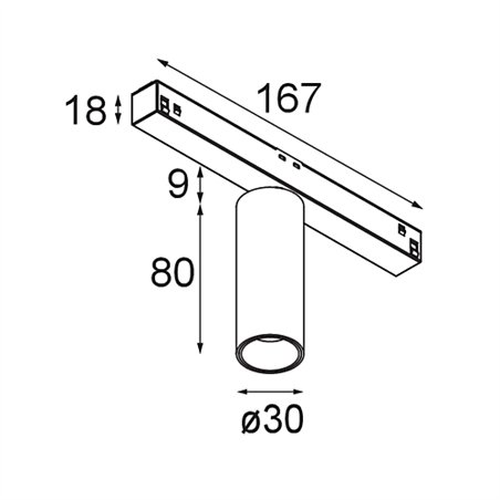 Modular Nyto Track 48V Adjustable 30 1x LED | Track lighting fixture