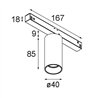 Modular Nyto Track 48V Adjustable 40 1x LED | Schienenbeleuchtung