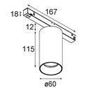 Modular Nyto Track 48V Adjustable 60 1x LED | Track lighting fixture