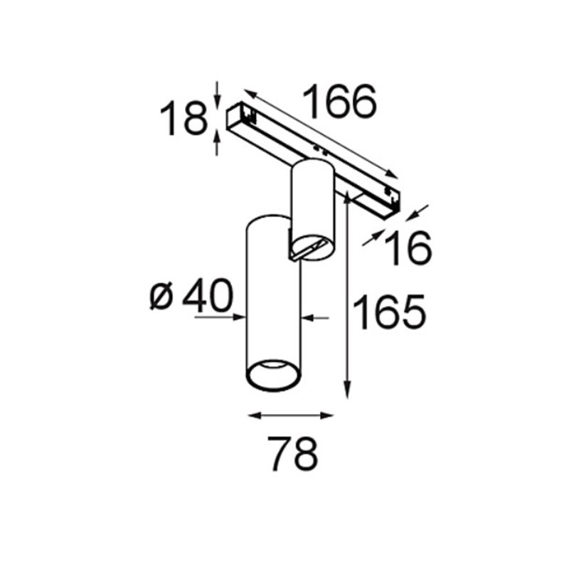 Modular Passage Track 48V Adjustable 40 1x LED | Schienenbeleuchtung