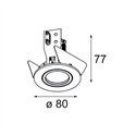 Modular K 0 Recessed 80 1x GU10 DE | Recessed spot