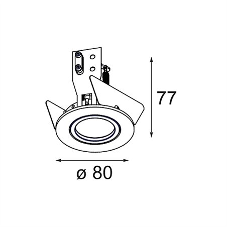 Modular K 0 Recessed 80 1x GU10 DE | Recessed spot