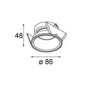 Modular Lotis Round Recessed 86 1x IP55 M-LED DE | Recessed spot
