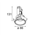 Modular Lotis Round Recessed 86 1x IP55 GU10 | Recessed spot