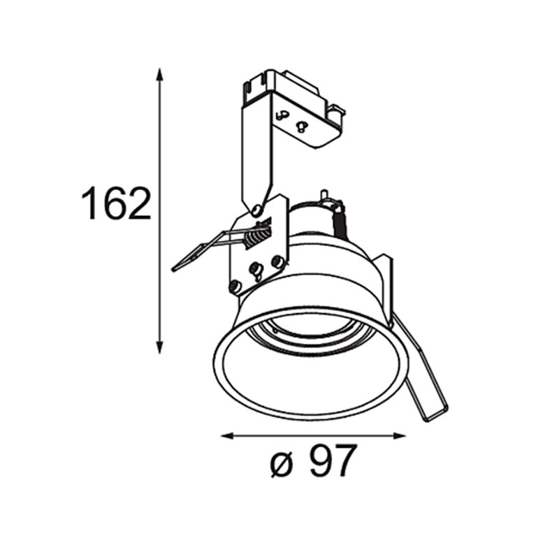 Modular Lotis Round Recessed Adjustable 97 1x GU10 | Einbauspot