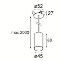 Modular Minude Suspended 45 1x LED DE | Suspension lamp