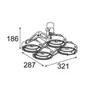 Modular Nomad Surface Adjustable 4x AR111 DE | Ceiling lamp / Wall lamp