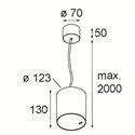 Modular Smart Tube Suspended 115 1x DI 500mA | Suspension lamp