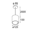 Modular Smart Tube Suspended 115 1x DE | Suspension lamp