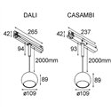 Modular Marbul Track 230V Suspended 109 1x LED DI | Track lighting fixture fixture