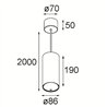Modular Smart Tube Suspended 82 XL 1x 1800-3000K WD DI 350mA | Hängelampe