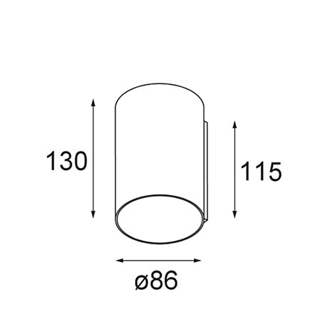 Modular Smart Tube Wall 82 L 1x 1800-3000K WD DI 350mA | Wall lamp