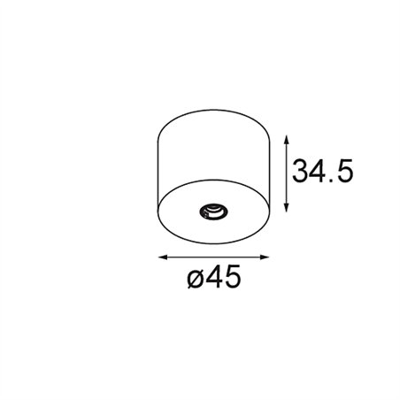 Modular Modupoint Round Surface 45 1x DE | Ceiling lamp / Wall lamp