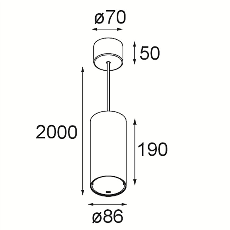 Modular Smart Tube Suspended 82 XL 1x DI 500mA | Hängelampe