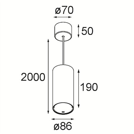 Modular Smart Tube Suspended 82 XL 1x DI 500mA | Suspension lamp