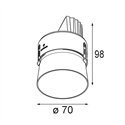Modular Thimble Recessed Trimless Adjustable 70 1x LED DE | Recessed spot
