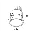 Modular Thimble Recessed Adjustable 74 1x LED DE | Recessed spot