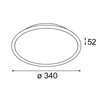 Modular Kompas Round Surface 340 100W DI 350mA | Deckenlampe / Wandlampe