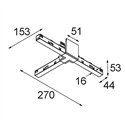 Modular Track 48V High Connection T Electrical/Mechanical Left