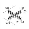 Modular Track 48V High Connection X Up/Down Electrical/Mechanical
