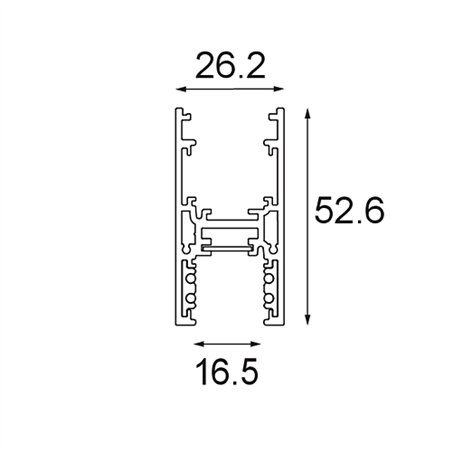 Modular Track 48V High Profile Surface 3000