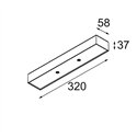 Modular Modupoint Square Surface 320X58 2x Jack DI 500mA | Ceiling lamp / Wall lamp