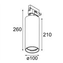 Modular Charlatan Track 230V Adjustable 100 1x LED DI | Track lighting fixture