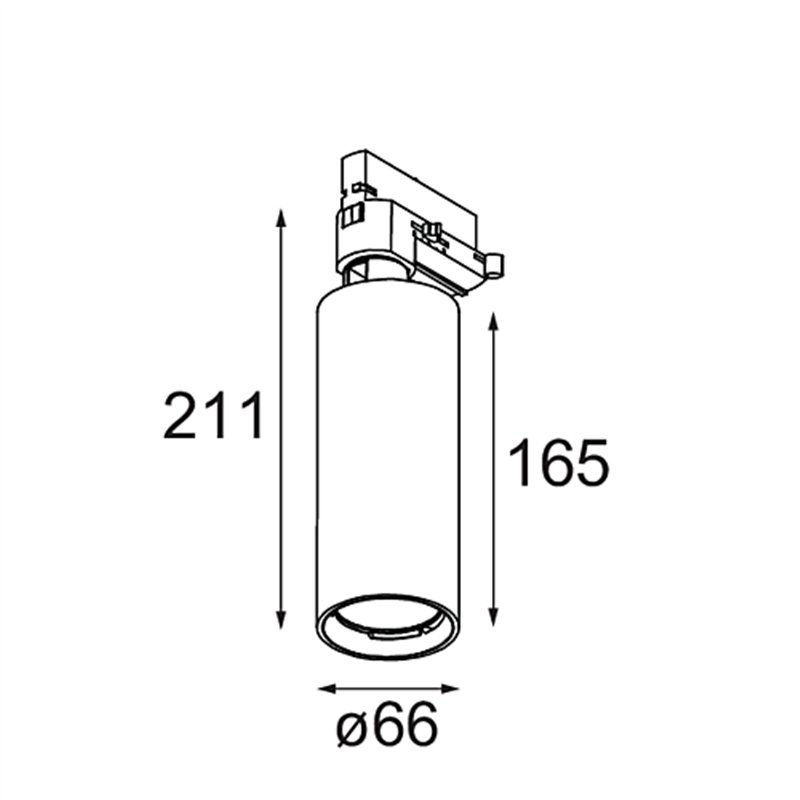 Modular Charlatan Track 230V Adjustable 65 1x LED DI | Schienenbeleuchtung