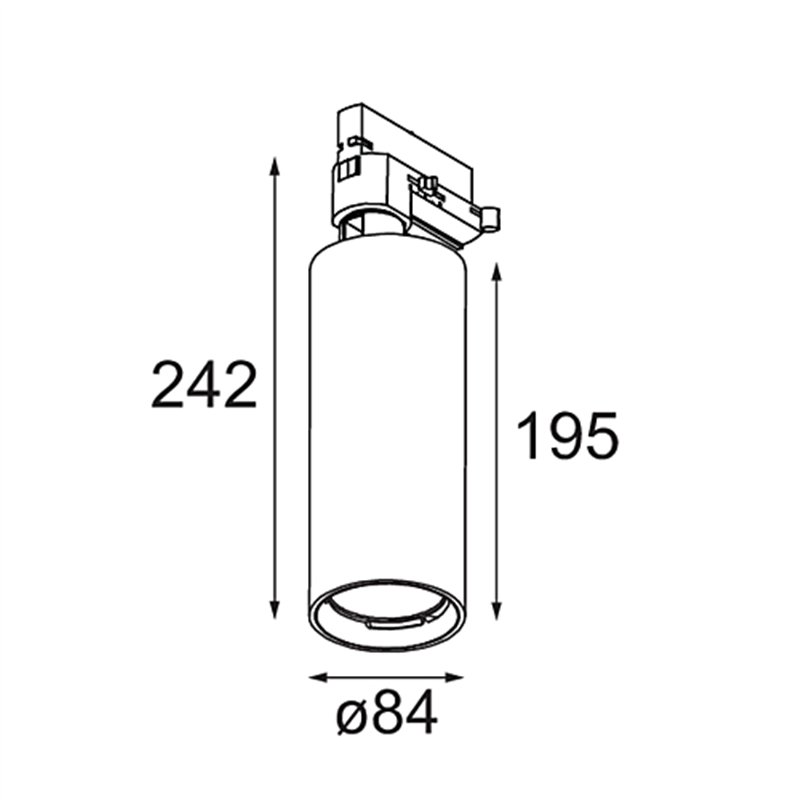 Modular Charlatan Track 230V Adjustable 85 1x LED DI | Schienenbeleuchtung