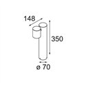 Modular Lowieze Surface 70 Low 1x IP54 LED DI | Ceiling lamp / Wall lamp / Floor lamp