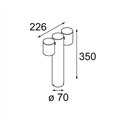 Modular Lowieze Surface 70 Low 2x IP54 LED DI | Ceiling lamp / Wall lamp / Floor lamp