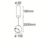 Modular Marbul Suspended Adjustable 109 1x LED DI | Suspension lamp