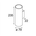 Modular Nude Wall Up/Down 79 2x IP55 LED DI | Wall lamp