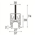 Modular Track 48V Profile Recessed 1000
