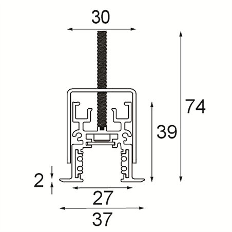 Modular Track 48V Profile Recessed 3000
