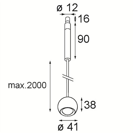 Modular Marbulito Jack Suspended 41 1x LED DE | Suspension lamp