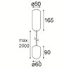 Modular Placebo Suspended Up 60 1x LED DI | Hängelampe