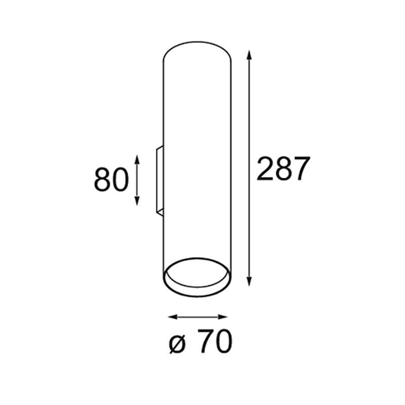 Modular Nude Wall Up/Down 70 2x LED PAR20 E27 | Wandlampe