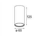 Modular Tetrix Tube Surface 65 125 1x DE | Ceiling lamp