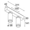 Modular Kogel Surface Adjustable 58 2x LED DI | Deckenlampe / Wandlampe