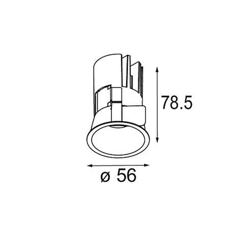 Modular Minude Recessed 56 1x IP54 LED DE | Recessed spot