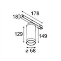 Modular Kogel Track 48V Adjustable 58 1x LED | Track lighting fixture