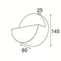Modular Impulse Round Wall 1x IP44 LED DE | Wall lamp
